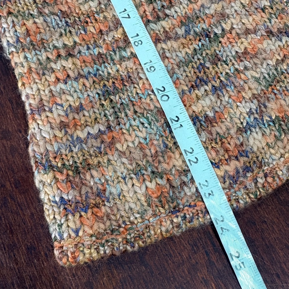Vintage Wool Blend Marled Zip Sweater Vest Womens M Grandpa Rustic Earthy Fall - Picture 9 of 10